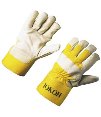 Перчатки ЮКОН кожаные комбинированные, утепленные Тюмень