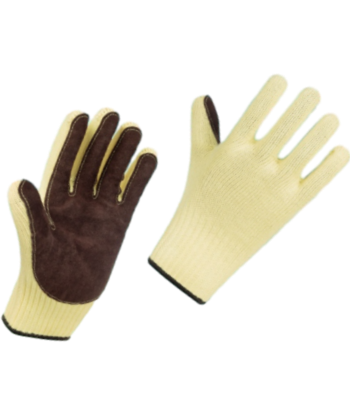 Перчатки ОСОКА УЛЬТРА трикотажные антипорезные без покрытия, с накладкой из спилка на ладонной части Тюмень
