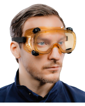 Очки защитные закрытые RUIZ 1 ACETATE прозрачные с непрямой вентиляцией Миасс