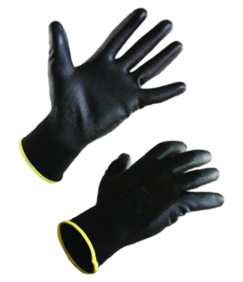 Перчатки МУЛЬТЕКС с тонким полиуретановым покрытием черные Сургут