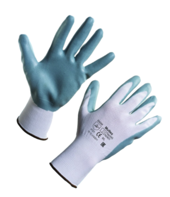 Перчатки МУЛЬТЕКС с губчатым нитриловым серым покрытием Самара