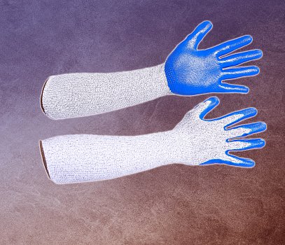 Перчатки ХОРНЕТ с длинной манжетой с нитриловым покрытием Ульяновск