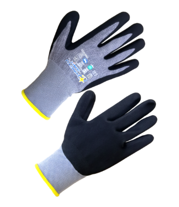 Перчатки DUMAX с частичным нитриловым покрытием песочной структуры Абакан
