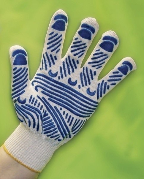 Трикотажные перчатки, перчатки с пвх