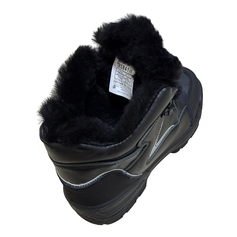 Ботинки кожаные КРЕПКИЙ ОРЕШЕК® с подноском из стекловолокна с  многослойным утеплителем и натуральным мехом