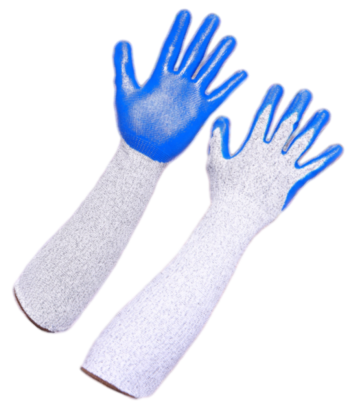 Перчатки ХОРНЕТ с длинной манжетой с нитриловым покрытием Сургут
