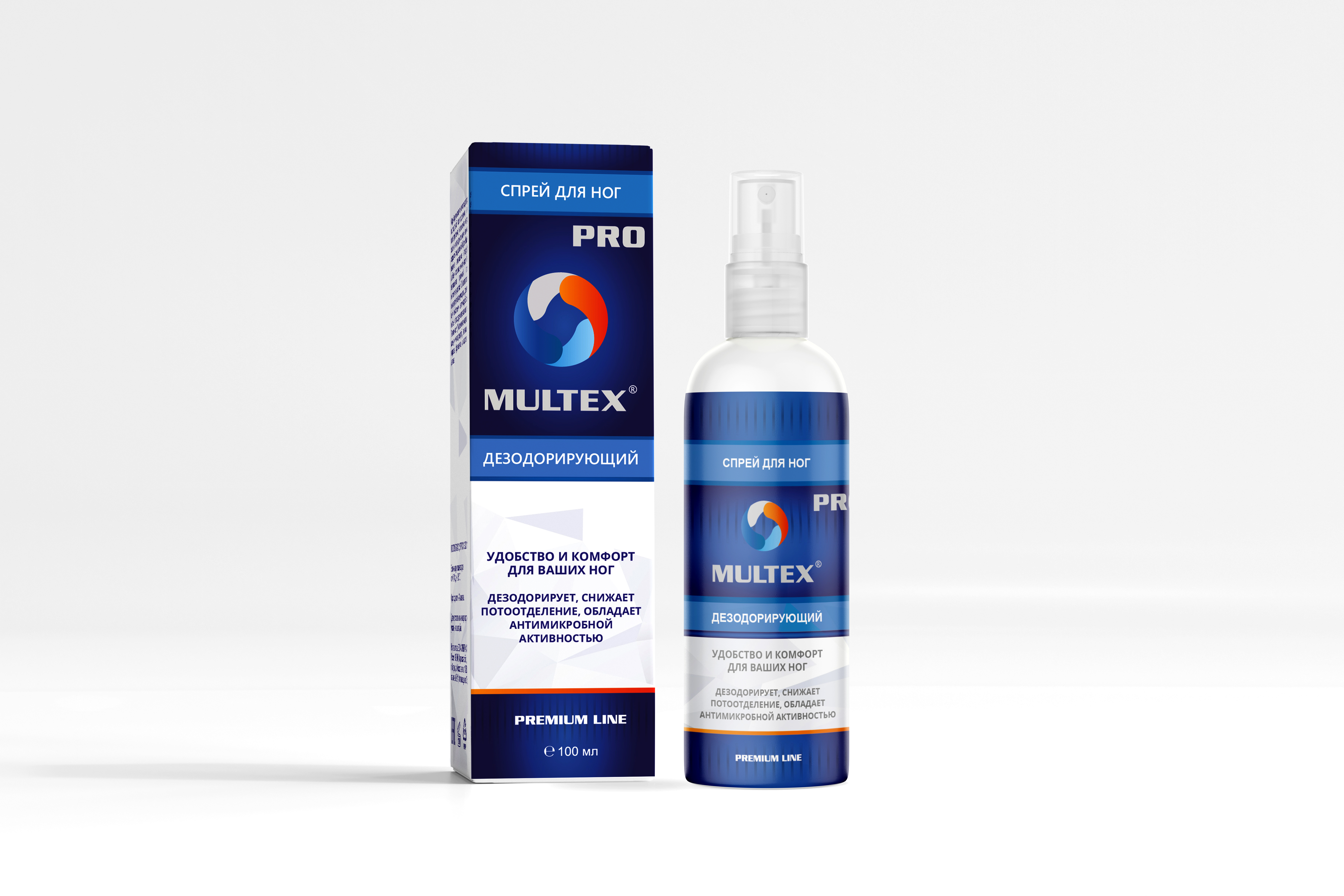 Спрей для ног дезодорирующий MULTEX ® PRO 100 мл