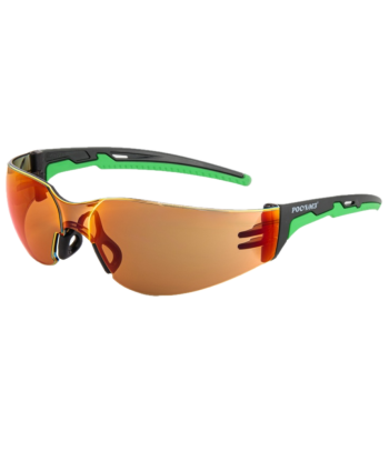 Очки защитные открытые О15 Хаммер Актив, зеркальное красное покрытие на коричневой линзе, Кристалайн,115777 Казань