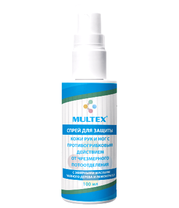 Спрей MULTEX ® для защиты кожи рук и ног от чрезмерного потоотделения, флакон 100 мл. Орёл