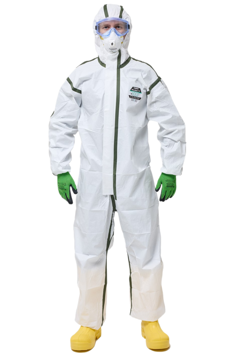 Комбинезон для защиты от биологических угроз и тяжелых аэрозолей легких химикатов MicroMAX TS Комбинезон для защиты от биологических угроз и тяжелых аэрозолей легких химикатов MicroMAX TS