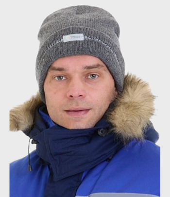 Шапка трикотажная ИНЕЙ® серая Калуга