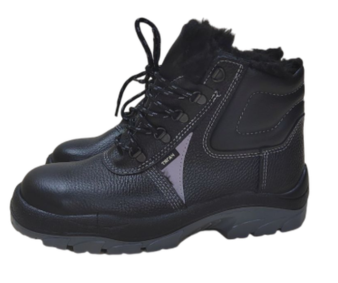 Ботинки кожаные ТЯГАЧ® с металлическим подноском утепленные