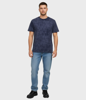 Футболка синяя с эффектом "варки" Братск